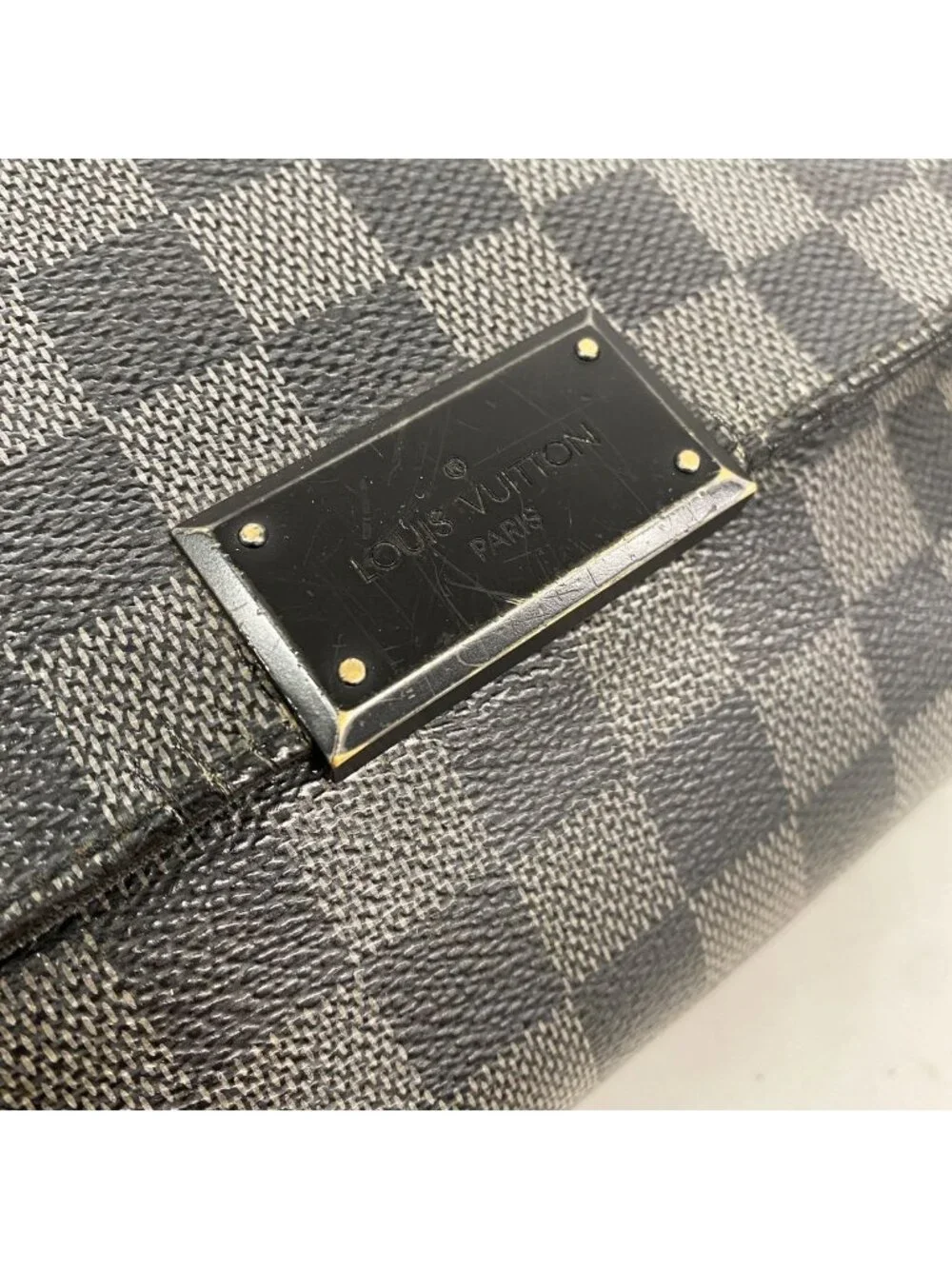 Louis Vuitton Shoulder Bag Damier Graphite District PM Gray Black